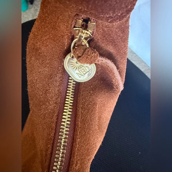 Caramel Suede Handbag - Picture 3 of 5